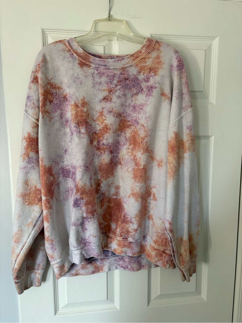 American Apparel - Tie-Dye Crewneck Sweatshirt - Purple & Orange